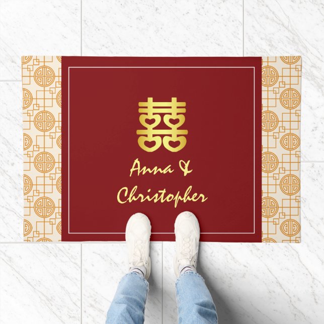 Traditional Chinese wedding peranakan Doormat (Indoor)