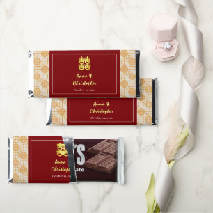 Traditional Chinese wedding peranakan Hershey Bar Favors