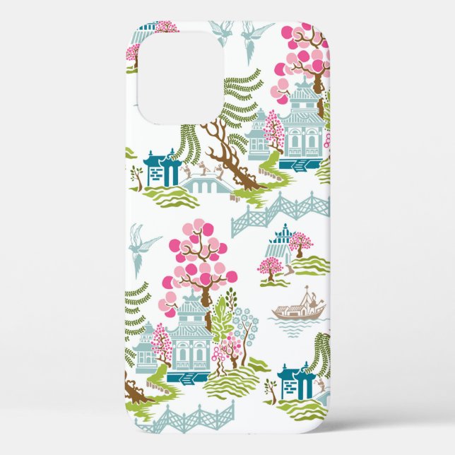 Traditional Chinoiserie in Spring Colors Case-Mate iPhone Case (Back)