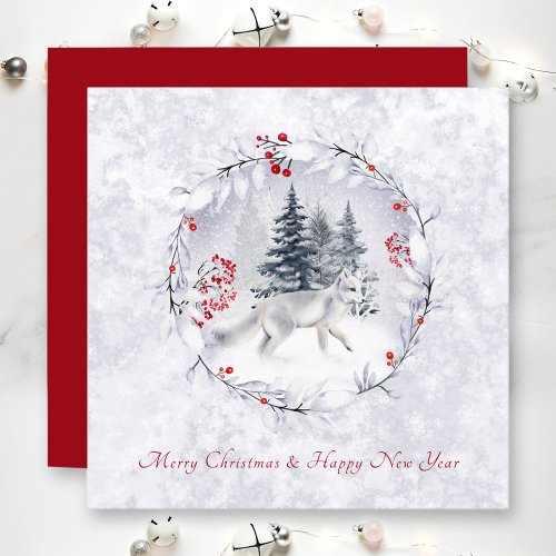 Traditional Christmas and New year Square card