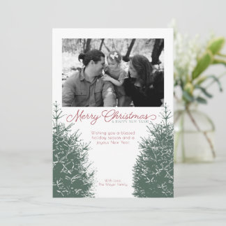 Traditional Christmas and New Years Holiday Card