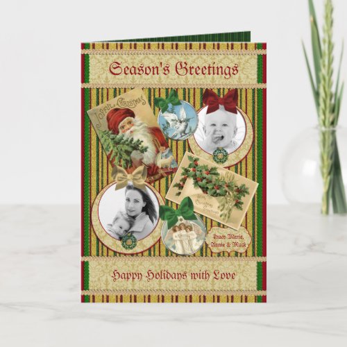 Traditional Christmas Classic Holiday Photo Frame Card