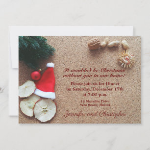 Traditional Christmas Dinner Invitation