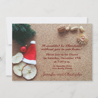 Traditional Christmas Dinner Invitation