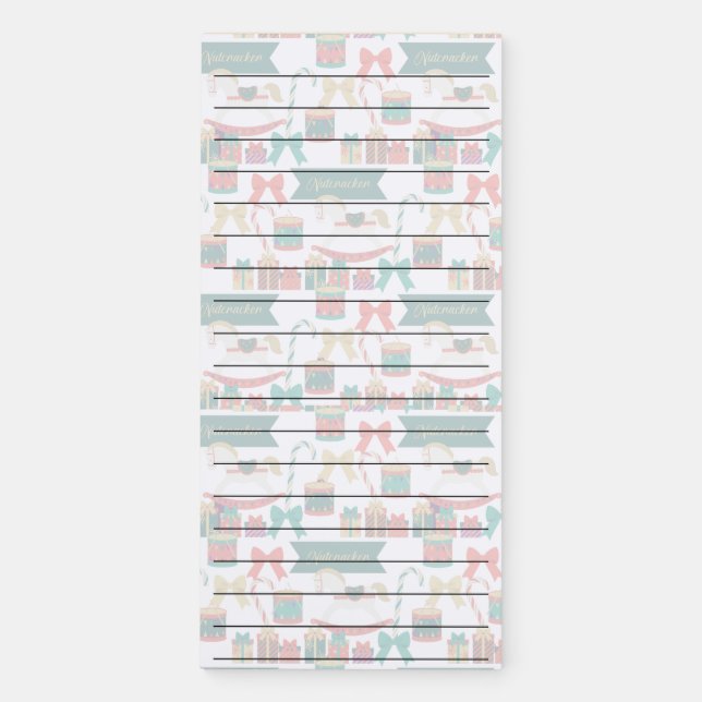 Traditional Christmas Nutcracker Magnetic Notepad (Front)