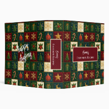 Traditional Christmas Patchwork with Holiday Motif
