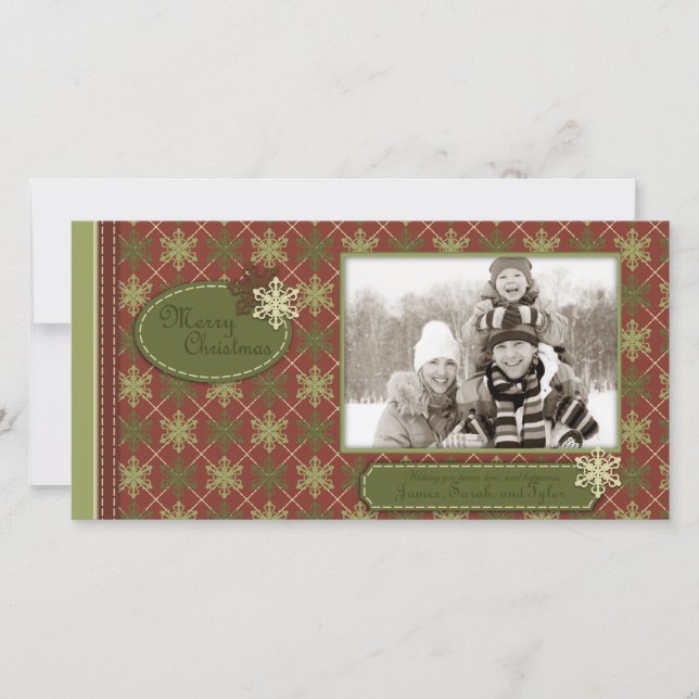 Traditional Christmas Photo Card (Front)