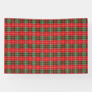 Traditional Christmas Plaid Banner