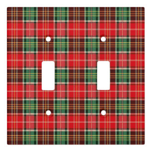 Traditional Christmas Plaid Light Switch Cover