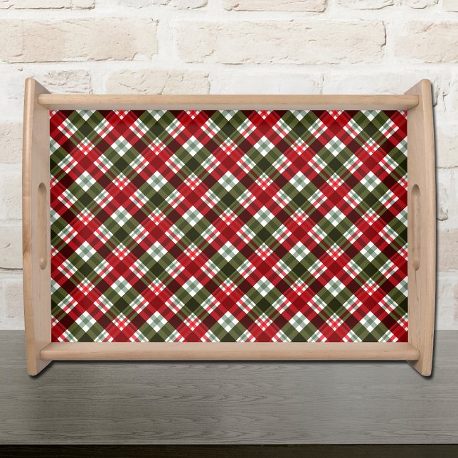 Traditional Christmas Plaid Serving Tray (Creator Uploaded)