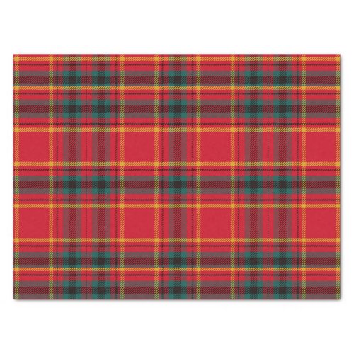 Traditional Christmas Red and Green Plaid Tissue Paper
