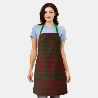 Traditional Christmas Red Green Checker Plaid Apron