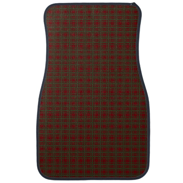 Traditional Christmas Red Green Checker Plaid Car Floor Mat (Front)