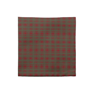 Traditional Christmas Red Green Checker Plaid Cloth Napkin