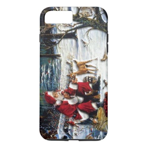 Traditional Christmas Santa in the Park iPhone 8 Plus7 Plus Case