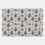 Traditional Christmas Tree, Candy Cane Design Gift Wrapping Paper Sheets