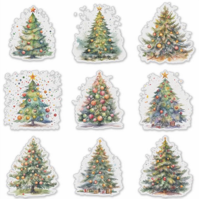 Traditional Christmas Tree Stickers Collection (Front)