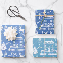 Traditional Christmas Winter Scene