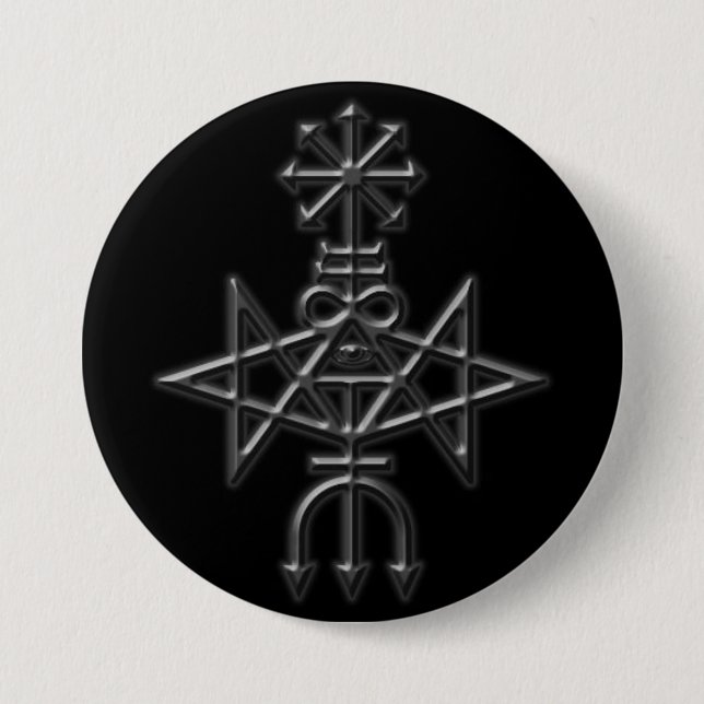 traditional church of satan sigil pinback button (Front)