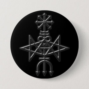 traditional church of satan sigil pinback button