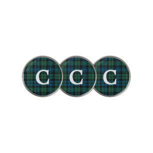 Traditional Clan Campbell Tartan Plaid  Golf Ball Marker