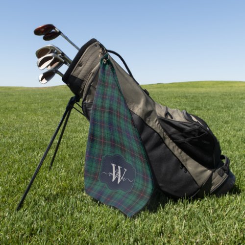 Traditional Clan Davidson Scottish Tartan Plaid  Golf Towel