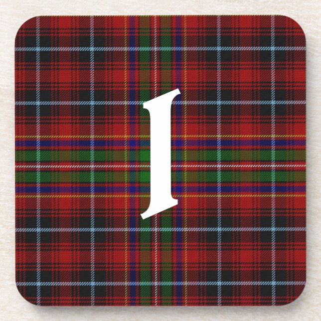 Traditional Clan Innes Tartan Plaid Beverage Coaster (Front)