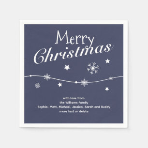 Traditional - Classic Blue - Christmas Napkins
