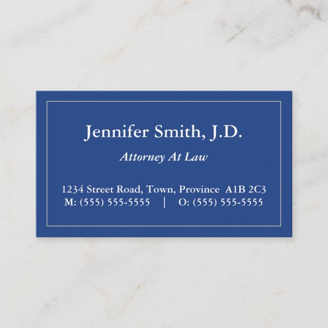 Traditional, Classic Business Card (Front)