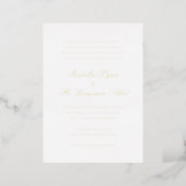 Traditional Classic Formal Elegant Wedding Foil Invitation (Standing Front)