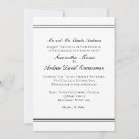 Traditional Classic Formal Elegant Wedding  Invitation