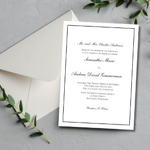 Traditional Classic Formal Elegant Wedding Invitation