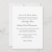 Traditional Classic Formal Elegant Wedding  Invitation