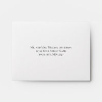 Traditional Classic Formal Wedding RSVP Card Envelope