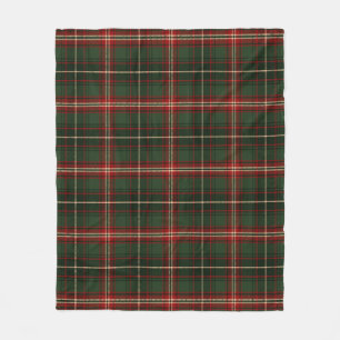 Traditional Classic Green Tartan Christmas Plaid Fleece Blanket