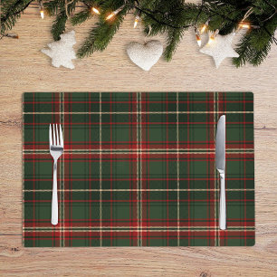 Traditional Classic Green Tartan Christmas Plaid Placemat