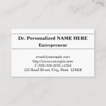 [ Thumbnail: Traditional & Classic Professional Business Card ]