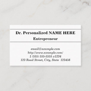 Traditional & Classic Professional Business Card