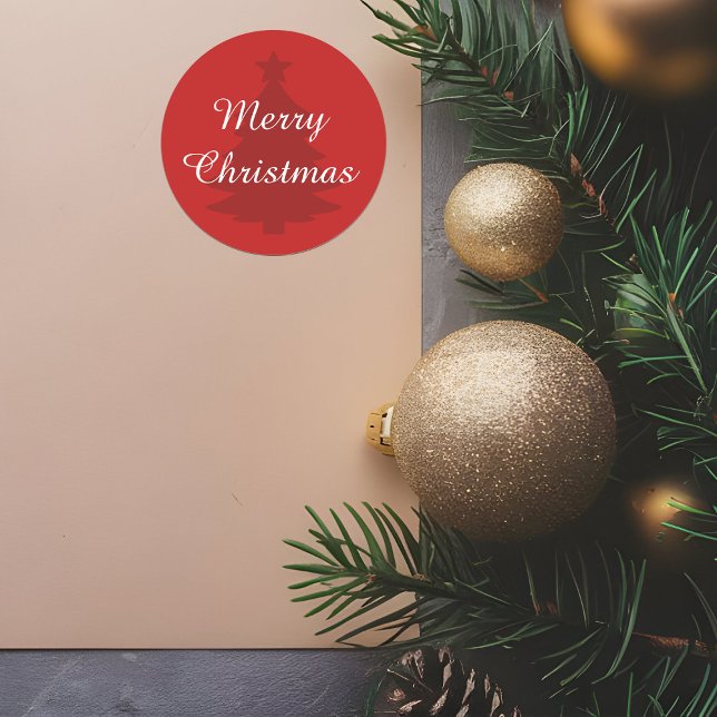 Traditional - Classic Red  Merry Christmas Sticker (Creator Uploaded)