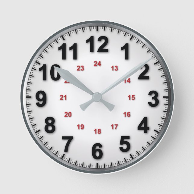 Traditional clock with 12/24 (Front)