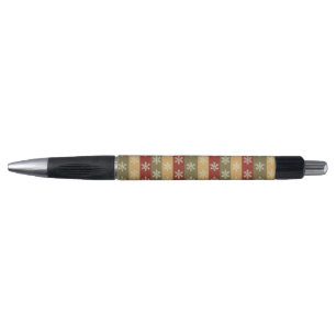 traditional colored Christmas snowflake striped Pen