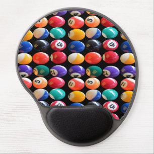 Traditional Colorful Eight Balls, Gel Mousepad