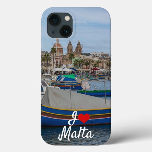 Traditional colorful fishing boats in Malta iPhone 13 Case