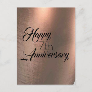 Traditional Copper 7th Anniversary Card