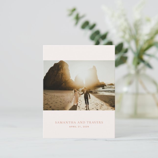 Traditional Copper Elegant Wedding Thank You Card (Standing Front)