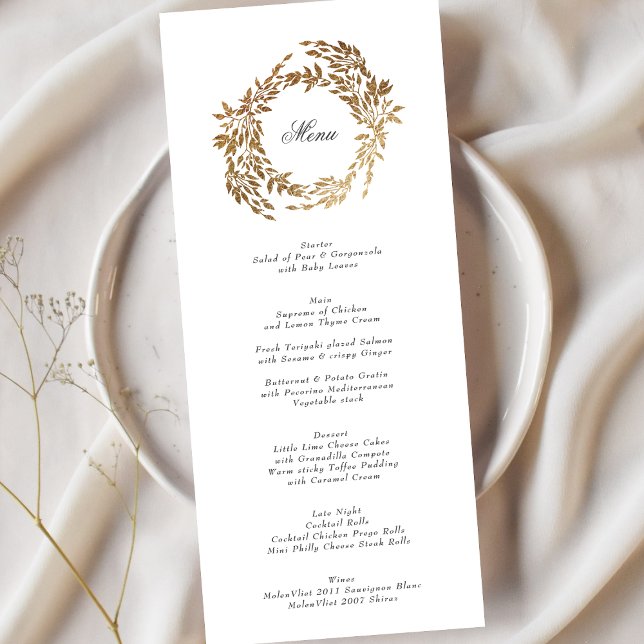 traditional Crest Classic Elegant Wedding Menu (Creator Uploaded)