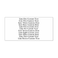 8 Line Checkbox Custom Rubber Stamp