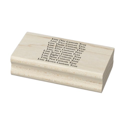 Traditional Custom Business 11 Lines of Serif Text Rubber Stamp