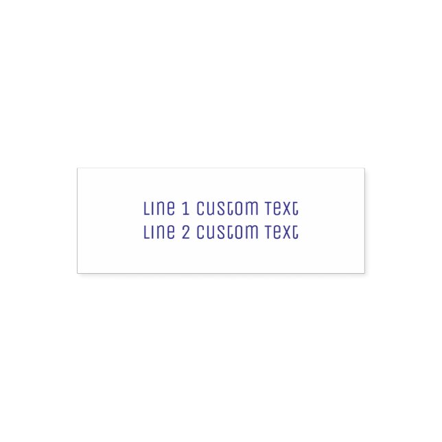 Traditional Custom Business 2 Lines of Serif Text Self-inking Stamp (Design)