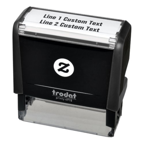 Traditional Custom Business 2 Lines of Serif Text  Self_inking Stamp